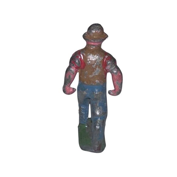 Barclay/Manoil Lead Figure, Vintage Railroad Worker 1950s France, 2.25" Tall - Picture 3 of 6